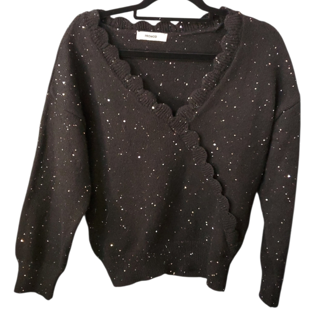 Promod Black Speckled Women's Sweater Medium